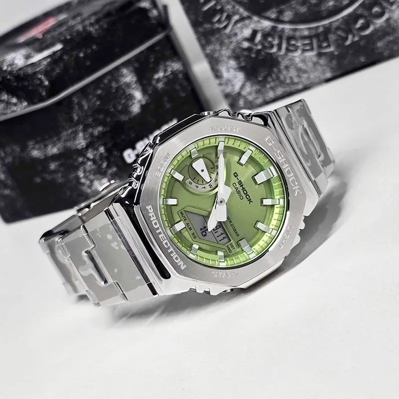 Casio G-Shock G-STEEL Green Dial Japan Men's Watch- GM-2110D-3A